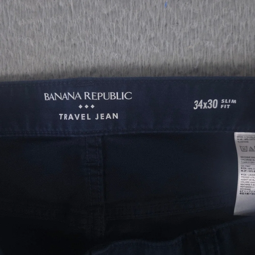 Banana Republic Jeans Mens 34x30 Traveler Pant Slim‎ Fit Cotton Stretch Denim
